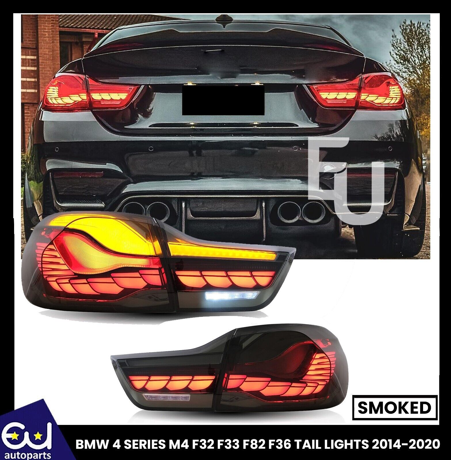 LED GTS TAIL LIGHT FOR BMW 4 SERIES M4 F32 F33 F82 F36 2014-2020 ANIMATION LAMPS