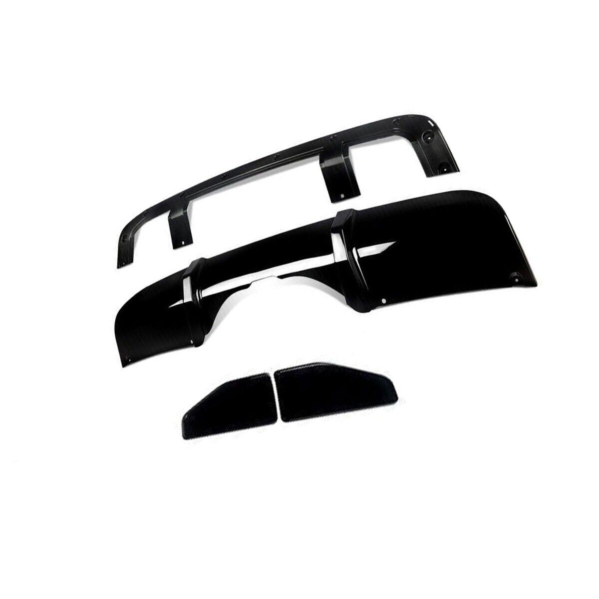 FOR BMW X5 F15 M SPORT REAR DIFFUSER LIP SPLITTER VALANCE GLOSS BLACK