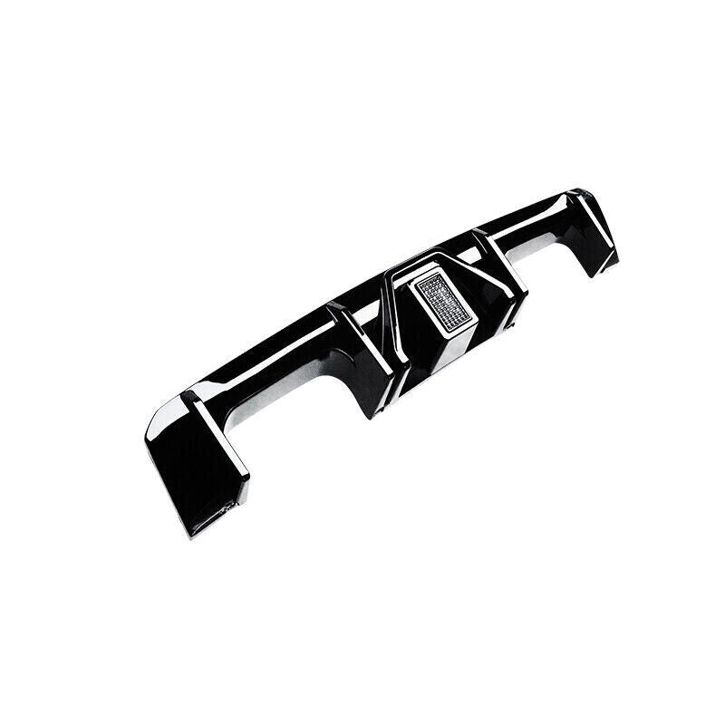 FOR BMW G80 M3 G82 G83 M4 REAR BUMPER DIFFUSER LIP GLOSS BLACK W/LED LIGHT 21-23