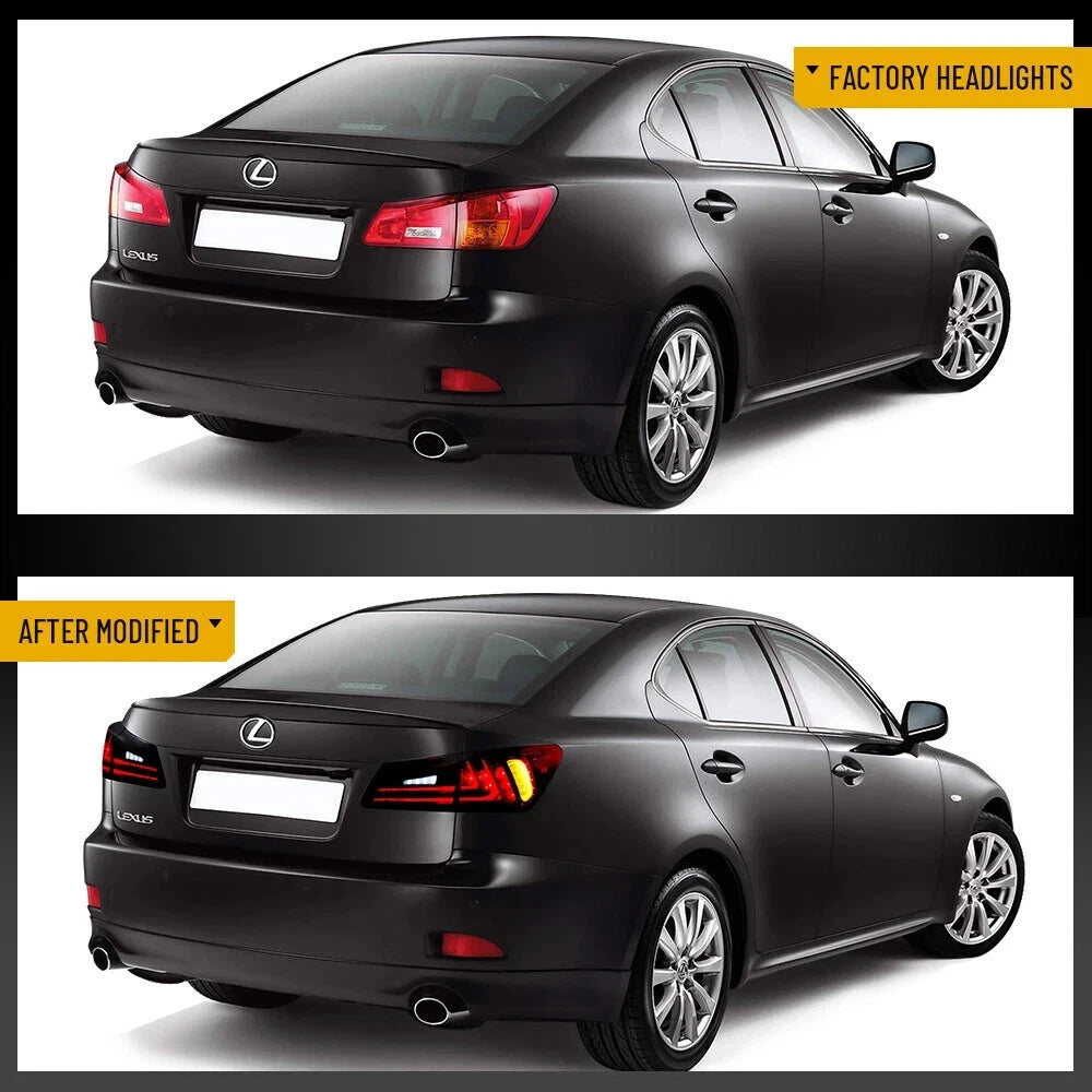 SEQUENTIAL REAR LED TAIL LIGHTS LAMPS LAMP FOR LEXUS ISF IS250 IS350 2006-2013