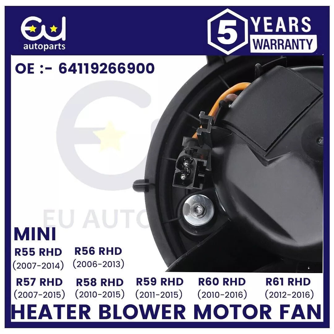 HEATER BLOWER MOTOR FAN FOR MINI R55 R56 R57 R58 R59 R60 R61 64119266900 RHD