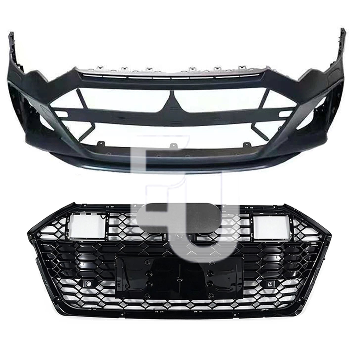 FOR AUDI A6 S6 C8 4A 2018-25 RS6 CONVERSION FRONT BUMPER SPLITTER BODYKIT GRILLE