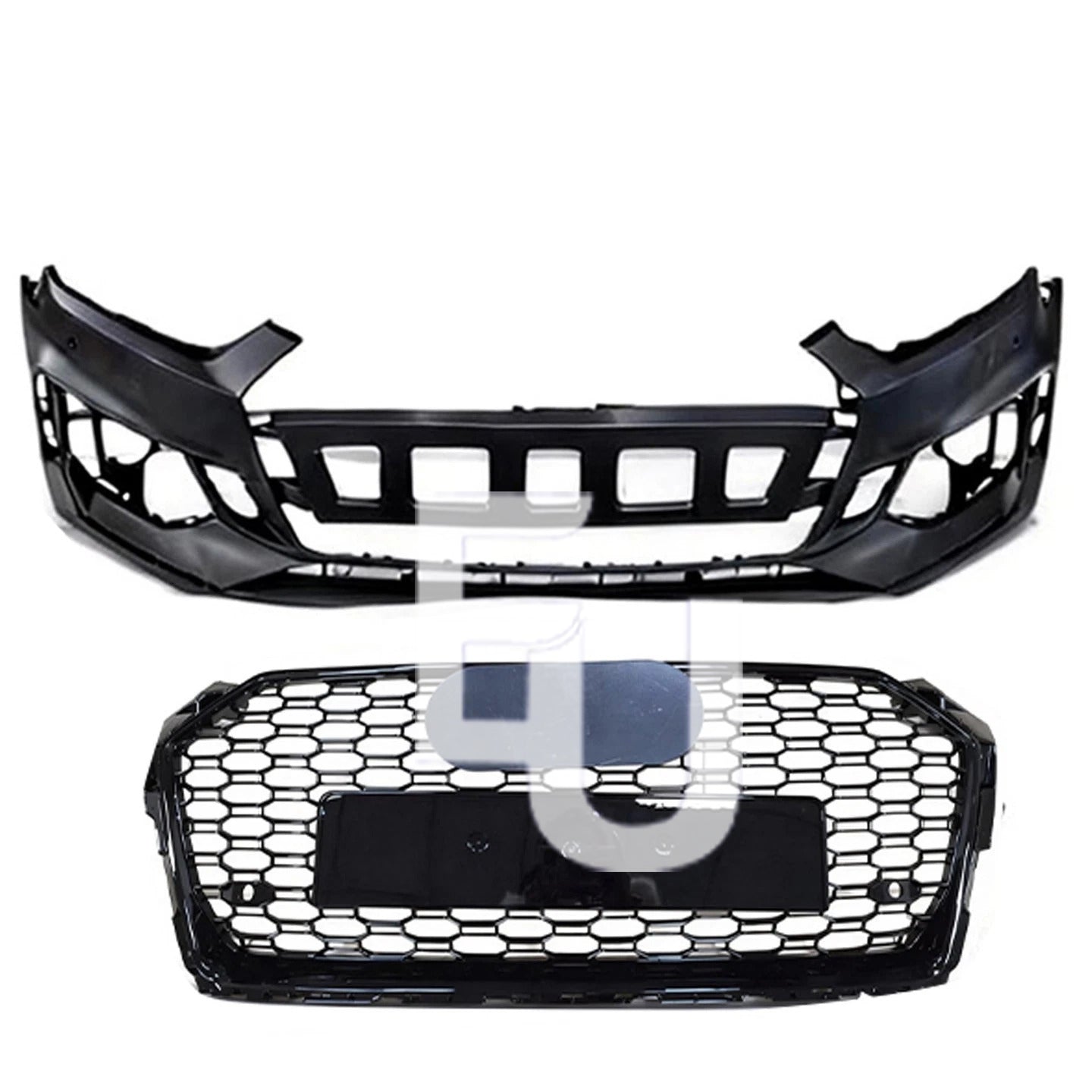 RS5 LOOK FRONT SPLITTER BUMPER BODY KIT GRILLE FOR AUDI A5 S5 B9 8W 2017-2020