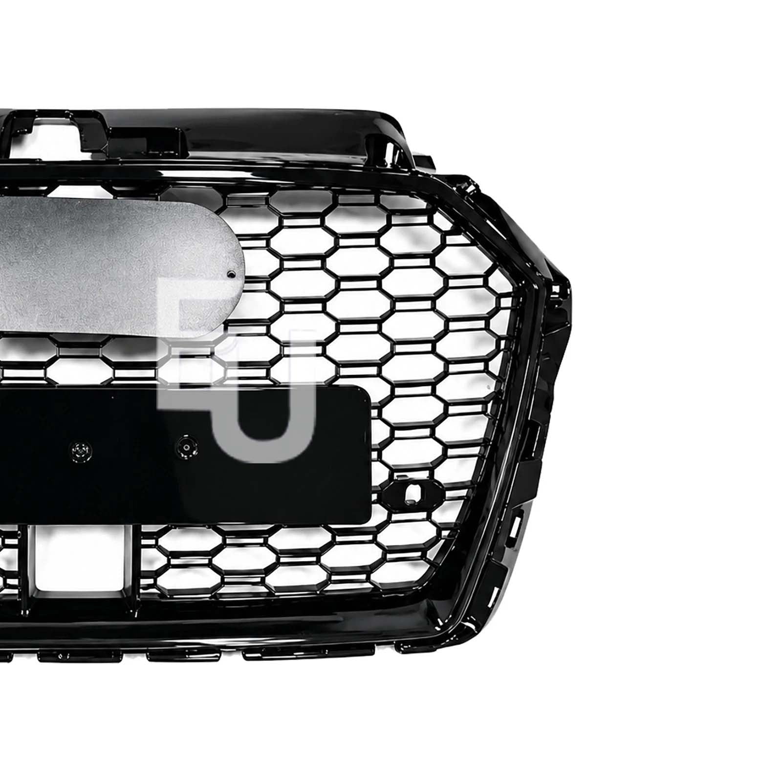 RS3 STYLE HONEYCOMB FRONT GRILLE FOR AUDI A3 S3 8V FACELIFT 2016-2020 BLACK