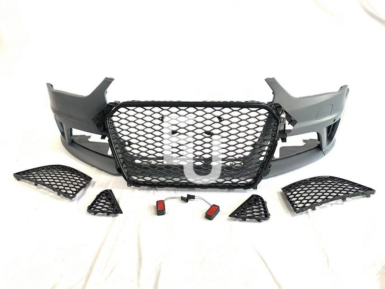 RS4 CONVERSION FRONT BUMPER BODYKIT WITH SPLITTER FOR AUDI A4 S4 B8.5 2012-16 LCI