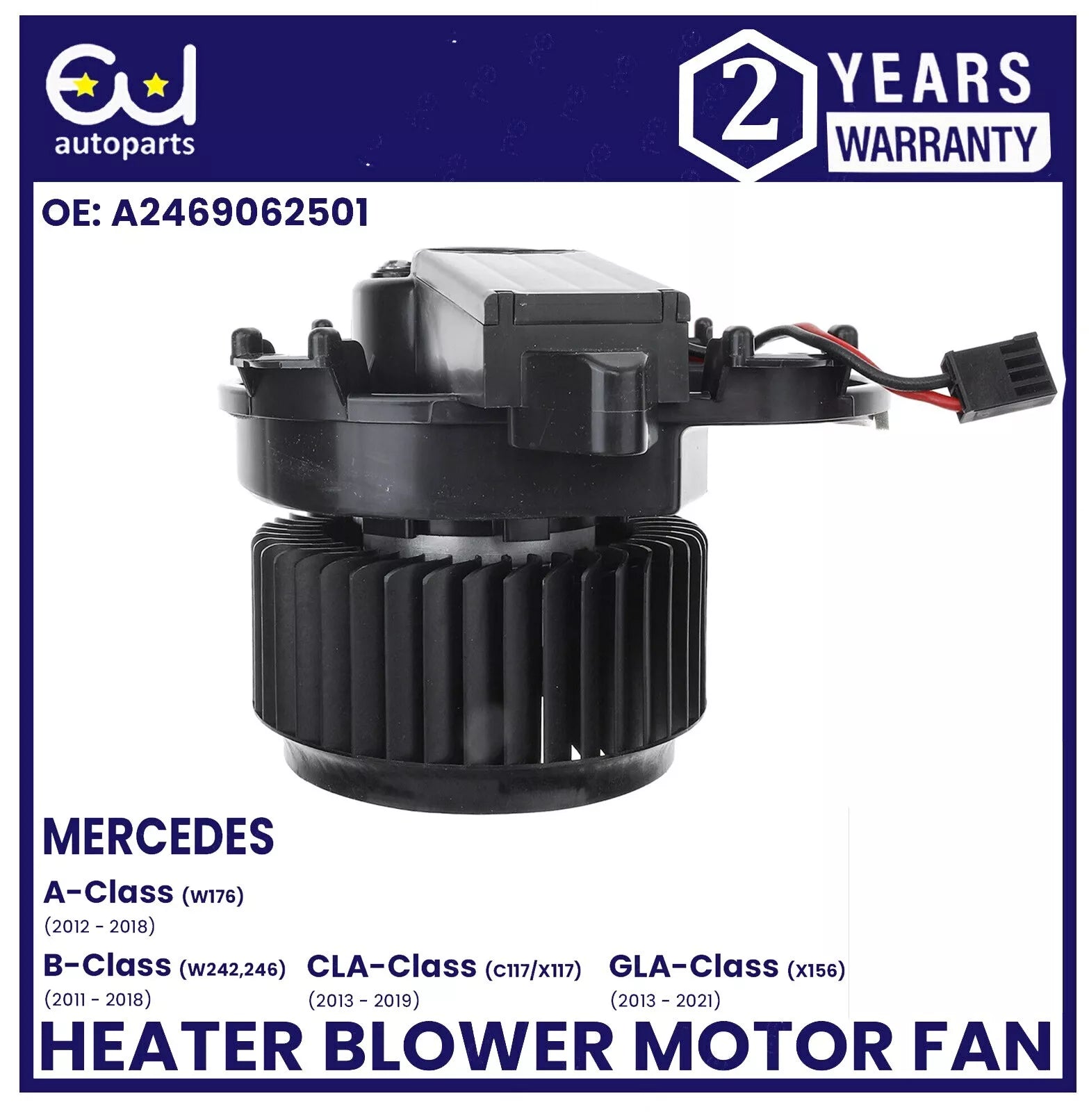 HEATER BLOWER MOTOR FAN FOR MERCEDES A B GLA CLA CLASS W176 W246 X156 C177 X117