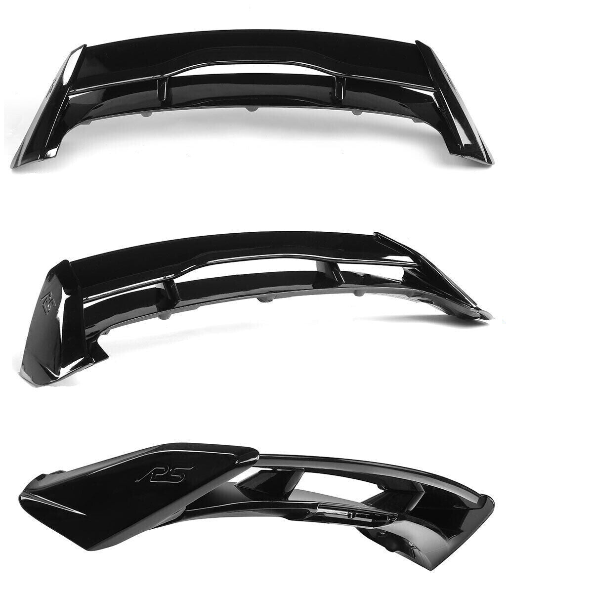 REAR BOOT ROOF SPOILER EXTENSION WING FOR FORD FOCUS RS STYLE 2012-18 MK3 BLACK