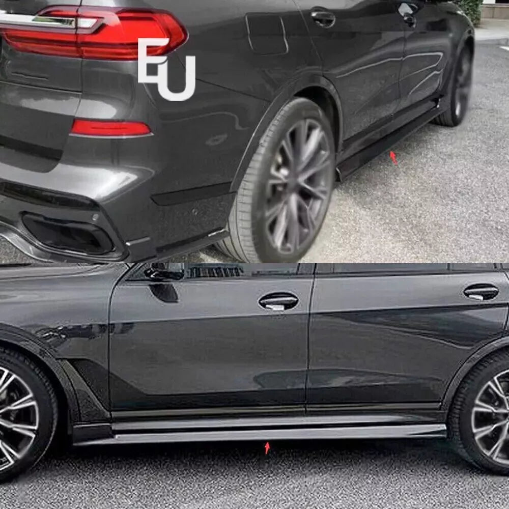 FOR BMW X7 G07 MP STYLE GLOSS BLACK SIDE SKIRT EXTENTION LIP 19+