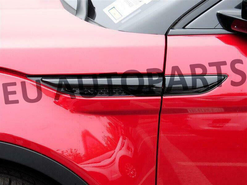 FOR RANGE ROVER EVOQUE GLOSS BLACK DYNAMIC SIDE WING AIR VENTS UPGRADE 2012-2018