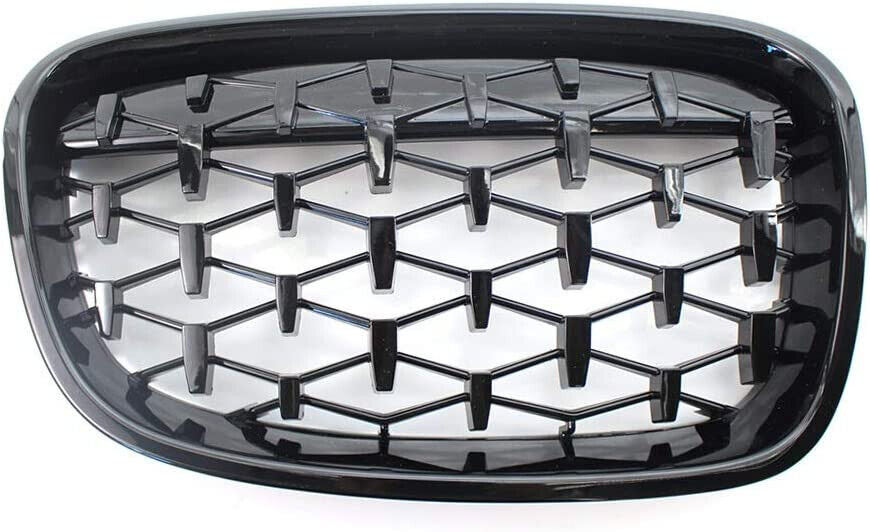 FOR BMW 1 SERIES F20 F21 GLOSS BLACK FRONT KIDNEY DIAMOND GRILL GRILLE 11-14