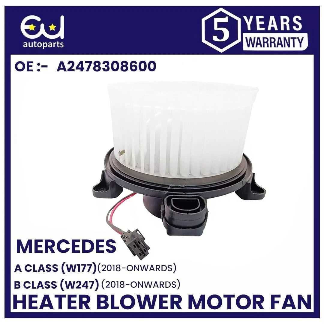 HEATER BLOWER MOTOR FAN FOR MERCEDES BENZ A CLASS W177 W247 18+ RHD A2478308600