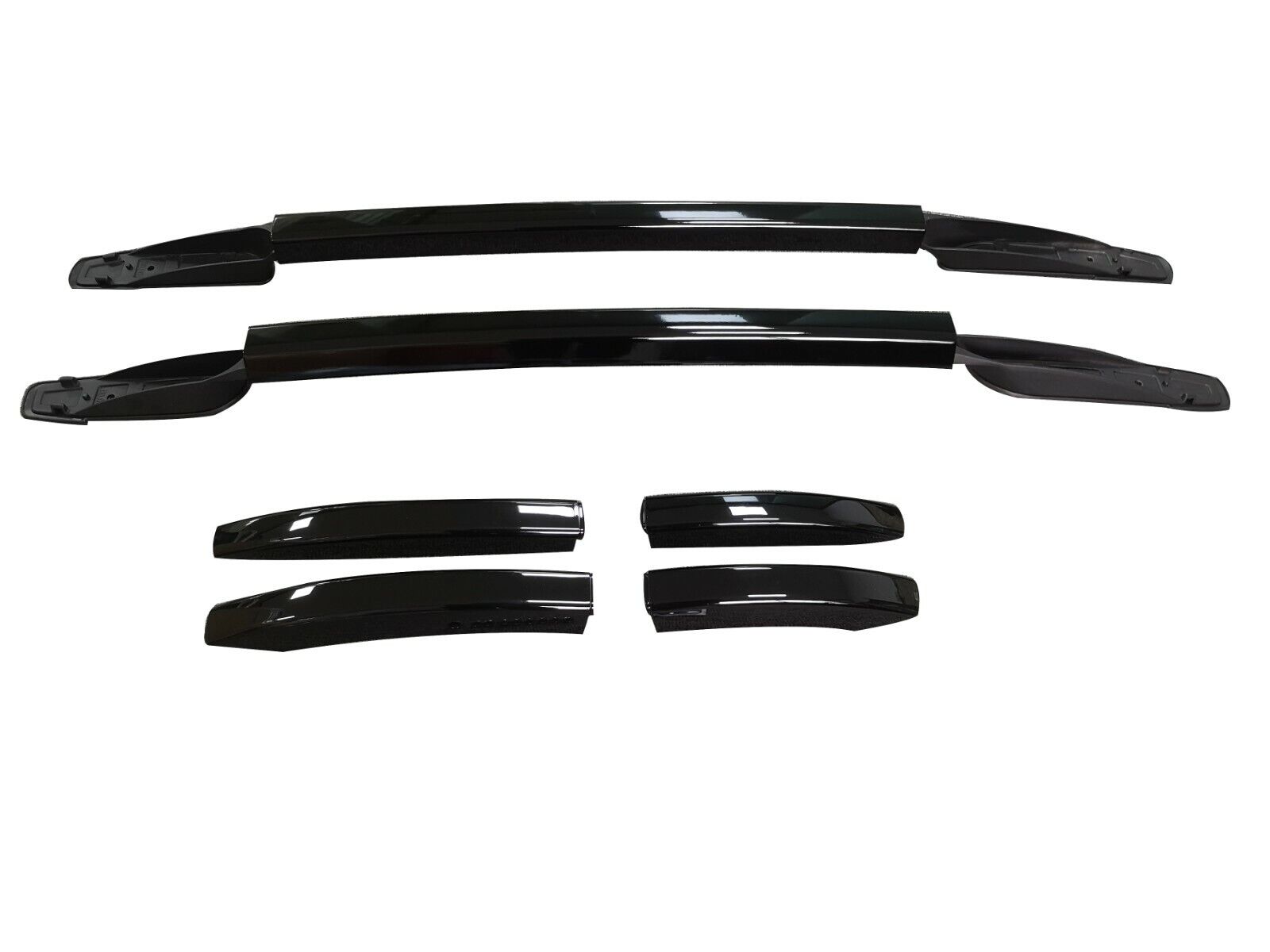 ALUMINIUM BLACK RAISED ROOF RAILS RACK BARS FOR NISSAN NAVARA NP300 D23 14+