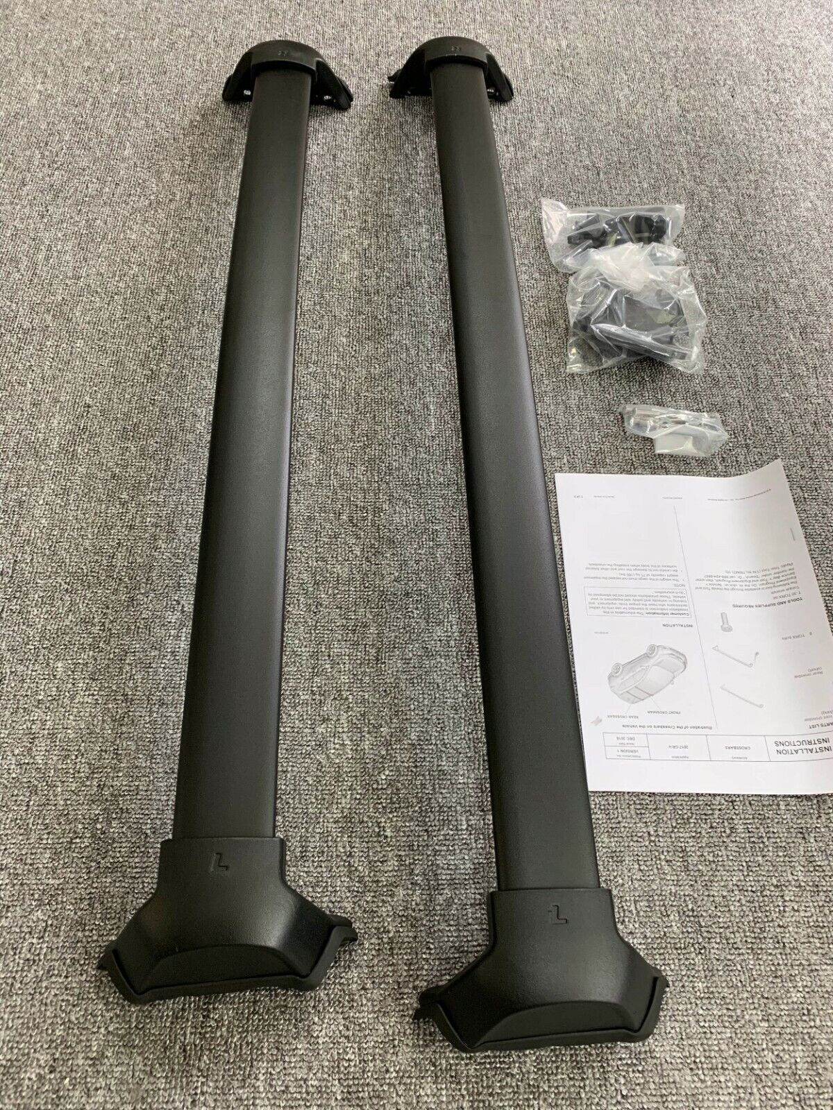 4PCS BLACK FOR HONDA CRV CR-V MK5 ROOF RAILS CROSS BARS RACK SET PAIR OEM 2017+