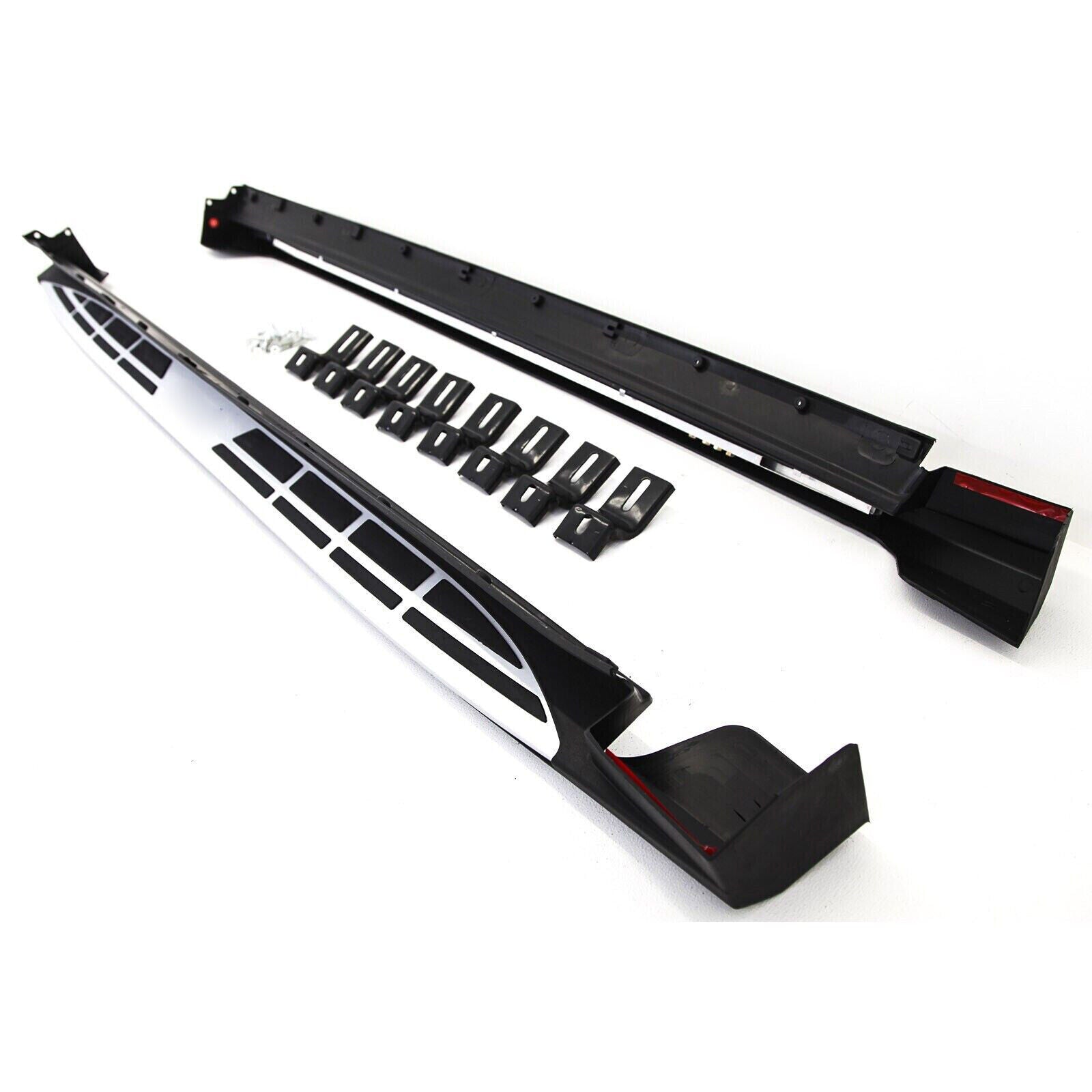 PAIR RUNNING BOARDS SIDE STEPS FOR HYUNDAI SANTA FE MK3 2013 - 2018 OEM STYLE