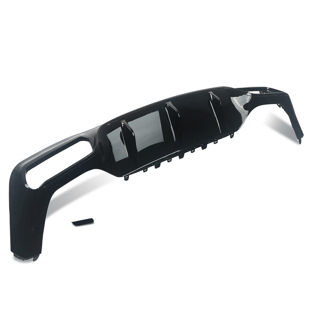 FOR MERCEDES E CLASS W213 E53 LOOK AMG REAR BUMPER DIFFUSER W/ TAILPIPES BLACK