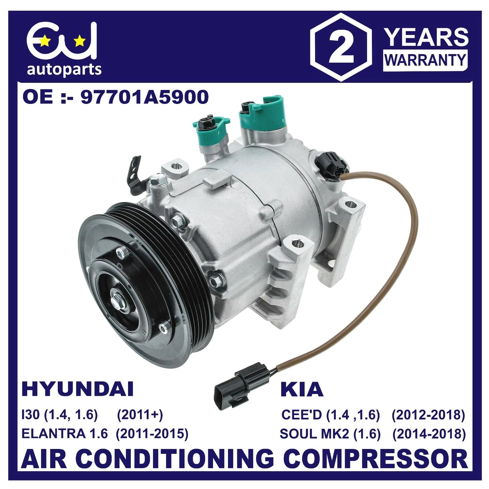 AIR CONDITIONING COMPRESSOR FOR HYUNDAI ELANTRA I30 KIA PRO CEED SOUL 1.4 1.6