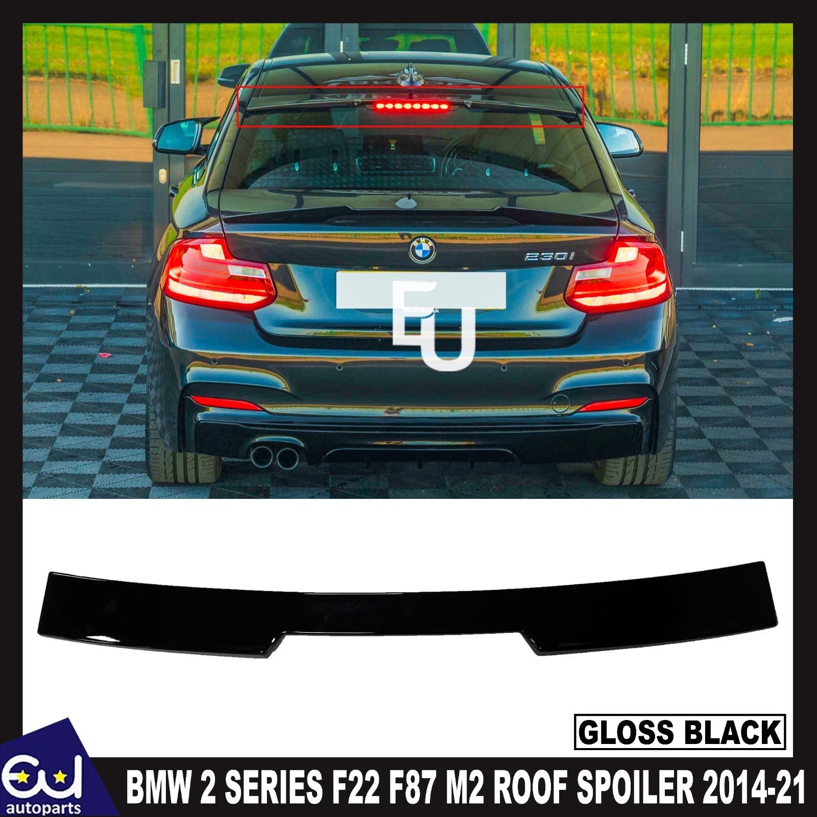 FOR BMW 2 SERIES F22 F87 M2 220 230I M240 STYLE REAR ROOF SPOILER LIP WING 14-21