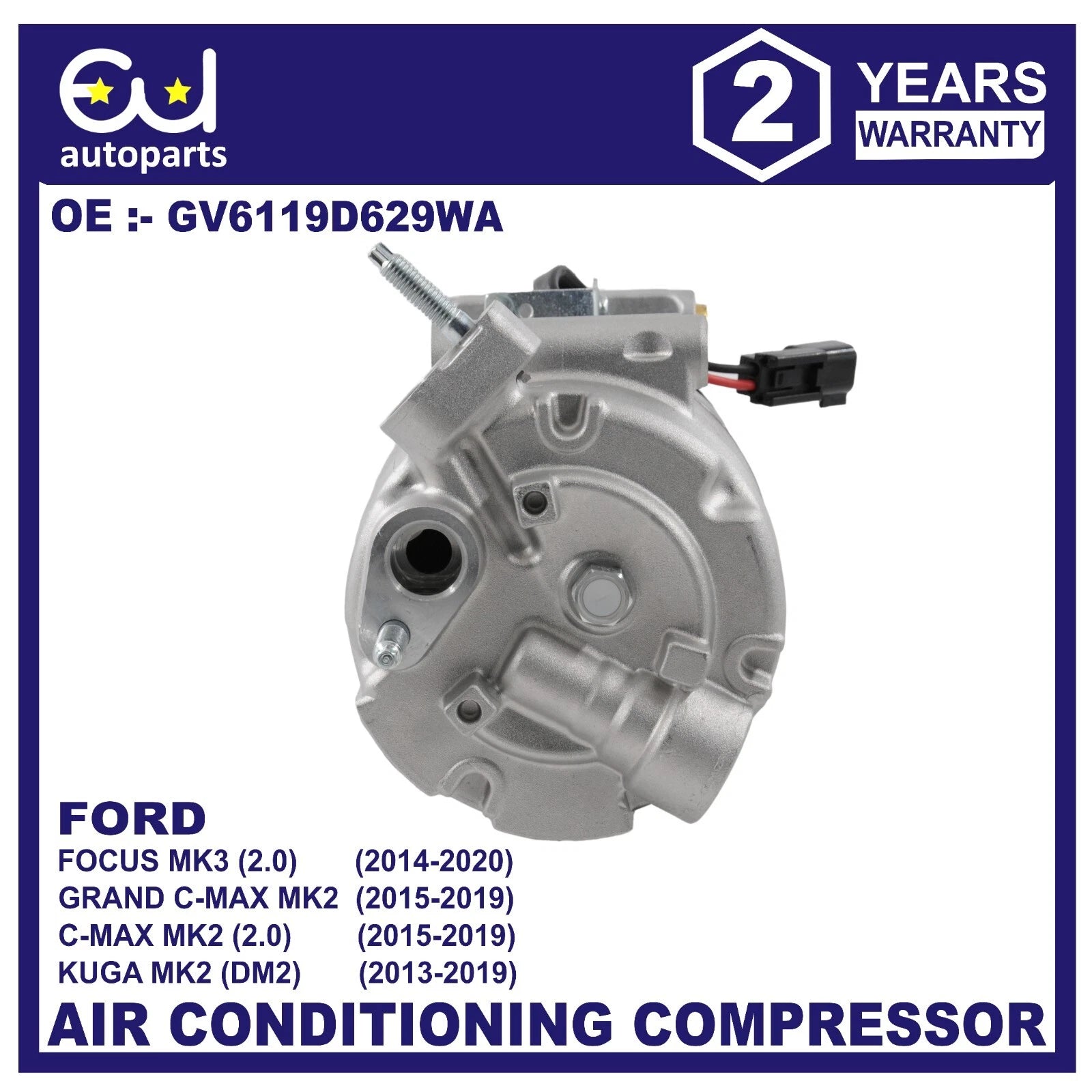 AIR CON AC COMPRESSOR FOR FORD FOCUS MK3 KUGA GRAND C-MAX MK3 14-ON 2.0 2034564
