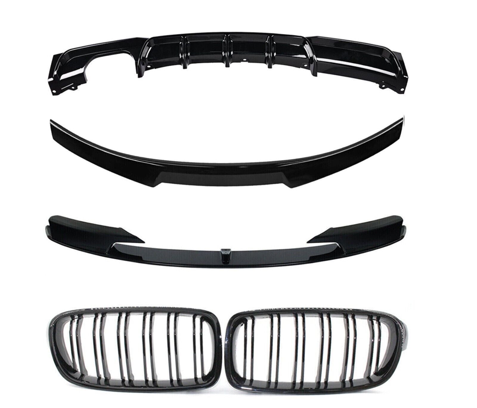 FOR BMW 3 SERIES F30 MP BODYKIT FRONT LIP SPLITTER REAR DIFFUSER GRILLE BODY KIT