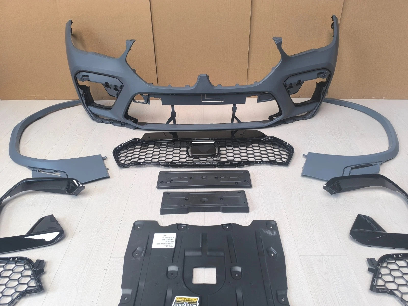 X6M F96 CONVERSION FRONT BUMPER BODYKIT W/WHEEL ARCHES GRILL FOR BMW G06 2019-22