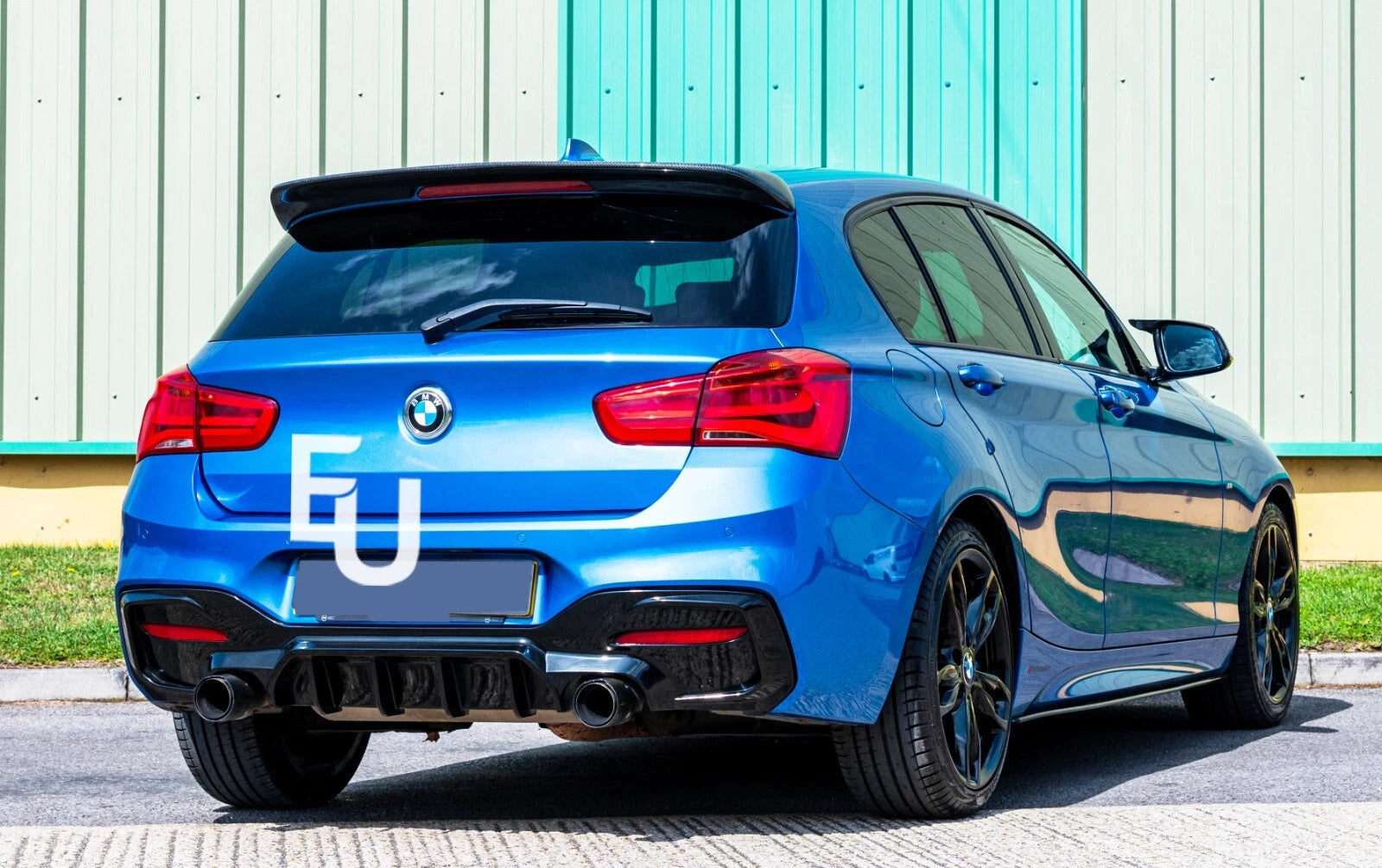 FOR BMW 1 SERIES F20 F21 MP STYLE SIDE SKIRT EXTENSION LIP BLADES GLOSS BLACK
