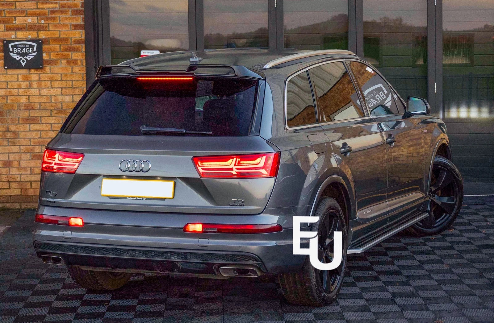 FOR AUDI Q7 4M SQ7 S LINE REAR ROOF BOOT WING SPOILER LIP GLOSS BLACK 2016-2019