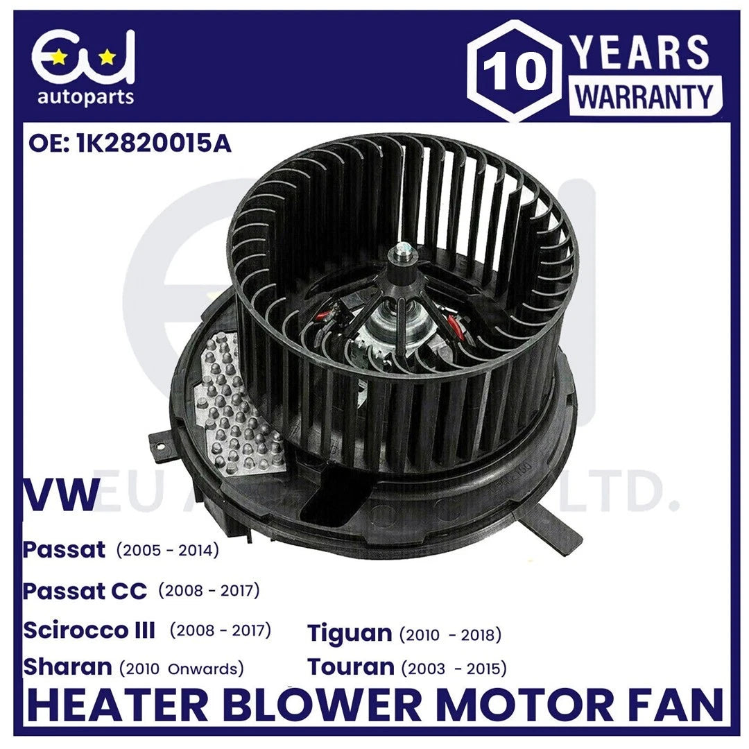 HEATER BLOWER MOTOR FAN FOR VW PASSAT 2005-2014 CC SCIROCCO SHARAN TIGUAN TOURAN