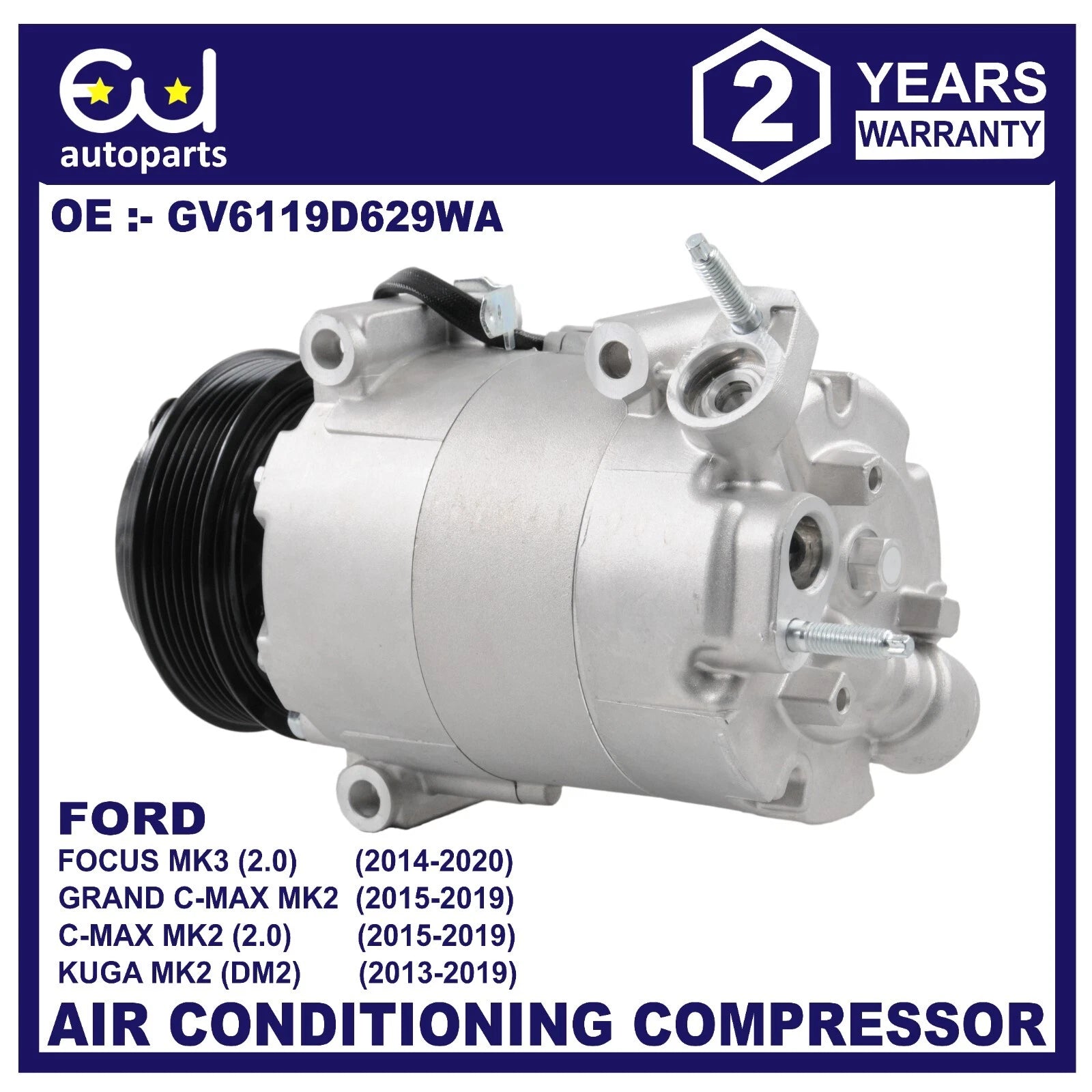 AIR CON AC COMPRESSOR FOR FORD FOCUS MK3 KUGA GRAND C-MAX MK3 14-ON 2.0 2034564