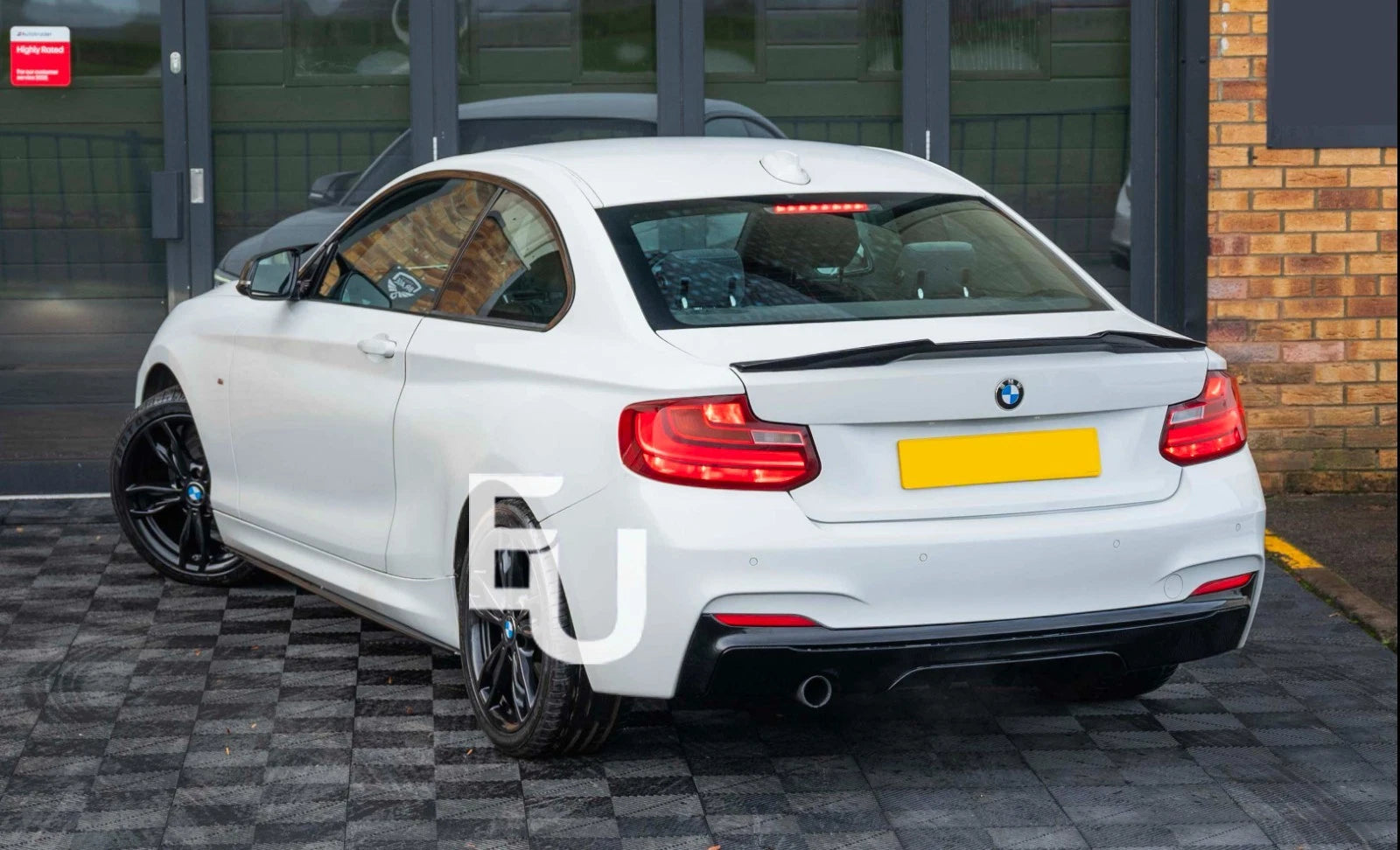 FOR BMW 2 SERIES F22 COUPE F87 M4 STYLE GLOSS BLACK REAR BOOT TRUNK LIP SPOILER