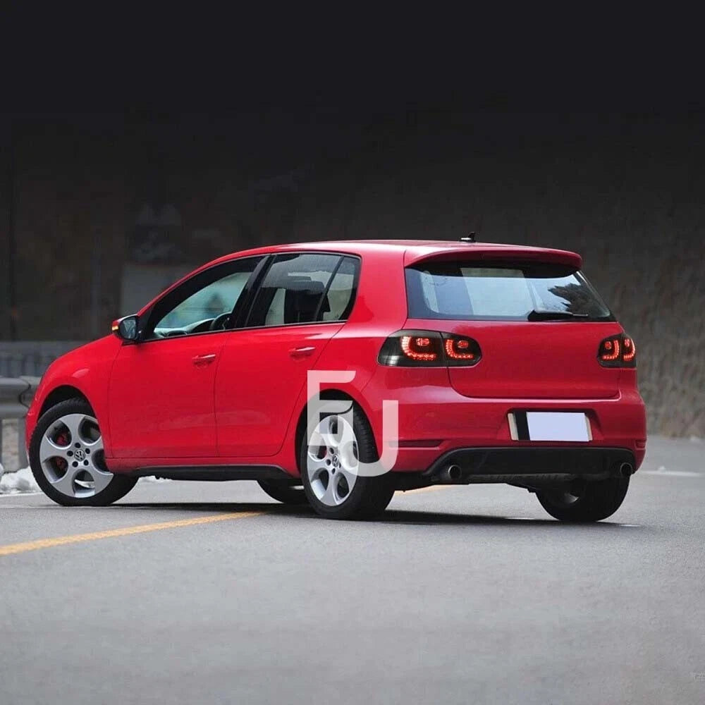 FOR VW GOLF VI 5K1 AJ5 SMOKED LED REAR LIGHTS BRAKE LAMPS W/SEQUENTIAL 2008-2013