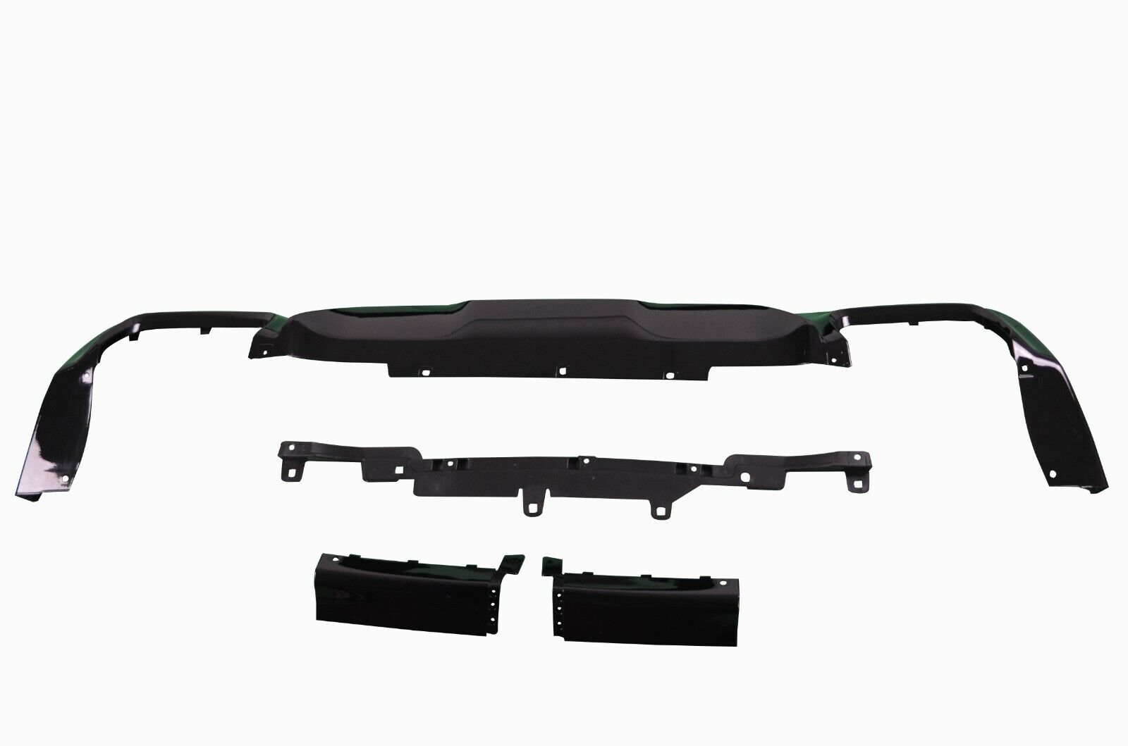 FOR BMW 2 SERIES F44 GRAN COUPE REAR DIFFUSER WITH TAILPIPES LIP GLOSS BLACK 20+