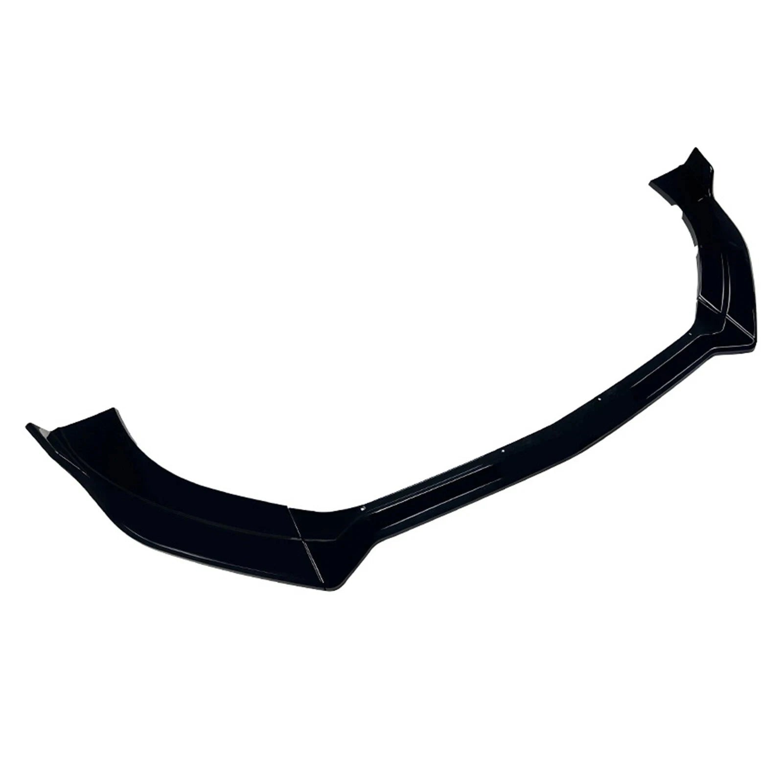 FOR FORD MUSTANG MK6 FRONT BUMPER LIP SPLITTER GLOSS BLACK KIT 2015-2017