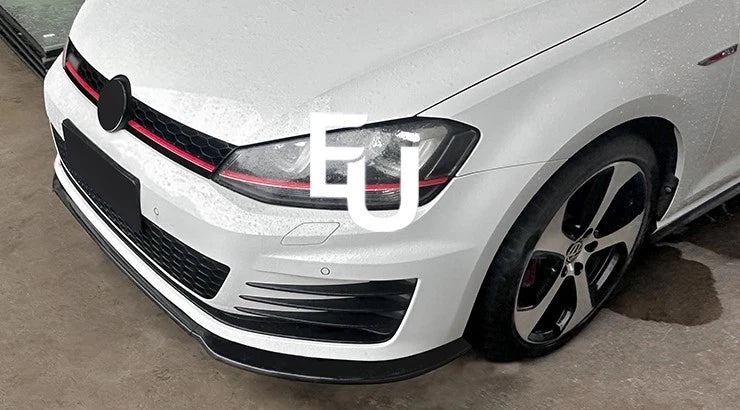 FOR VW Golf MK7 MK7.5 R GTD GTI TSI TDI FRONT SPLITTER SPOILER LIP GLOSS 13-20