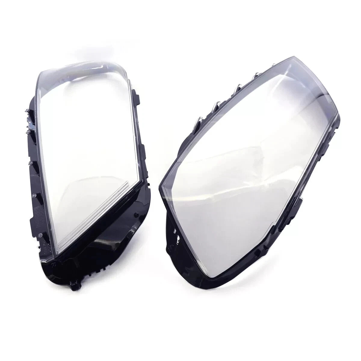 L+R PAIR FRONT CLEAR HEADLIGHT COVER LENS SHELL LAMPSHADE FOR VW PASSAT B7 10-16
