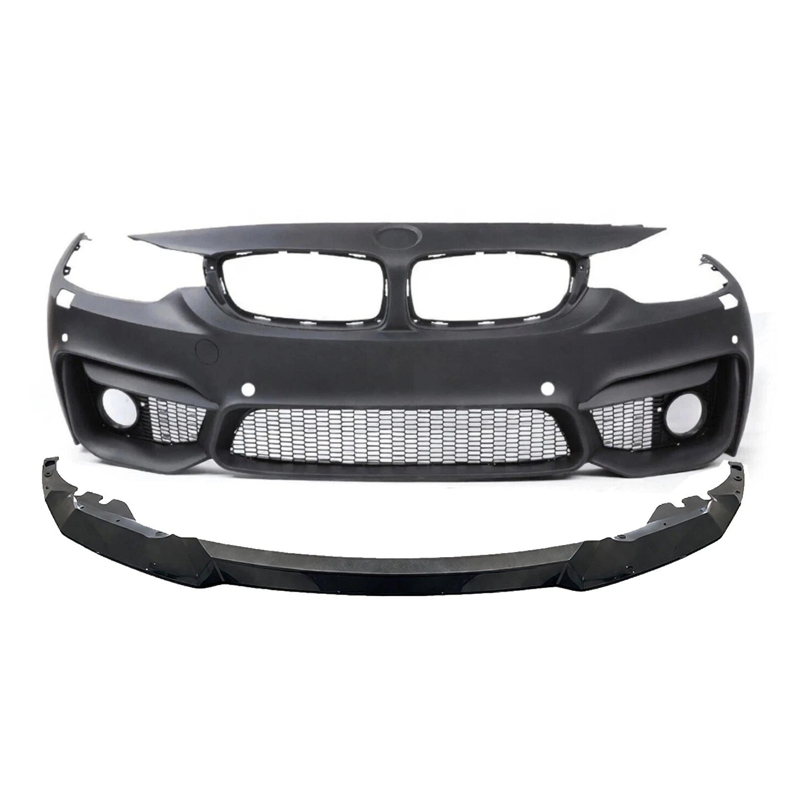 FOR BMW 4 SERIES F32 F33 F36 M4 CONVERSION FRONT BUMPER KIT PDC WASHERS SPLITTER