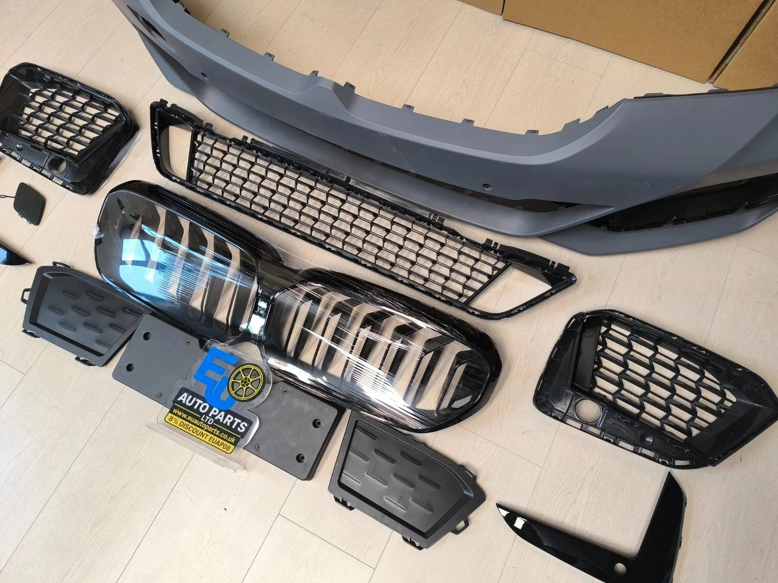 FOR BMW 5 SERIES G30 G31 M SPORT STYLE FRONT BUMPER COMPLETE GRILLS TRIMS 20-23