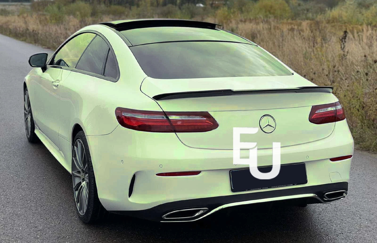 REAR BOOT SPOILER E63S STYLE FOR MERCEDES E CLASS C238 COUPE 17-22 GLOSS BLACK