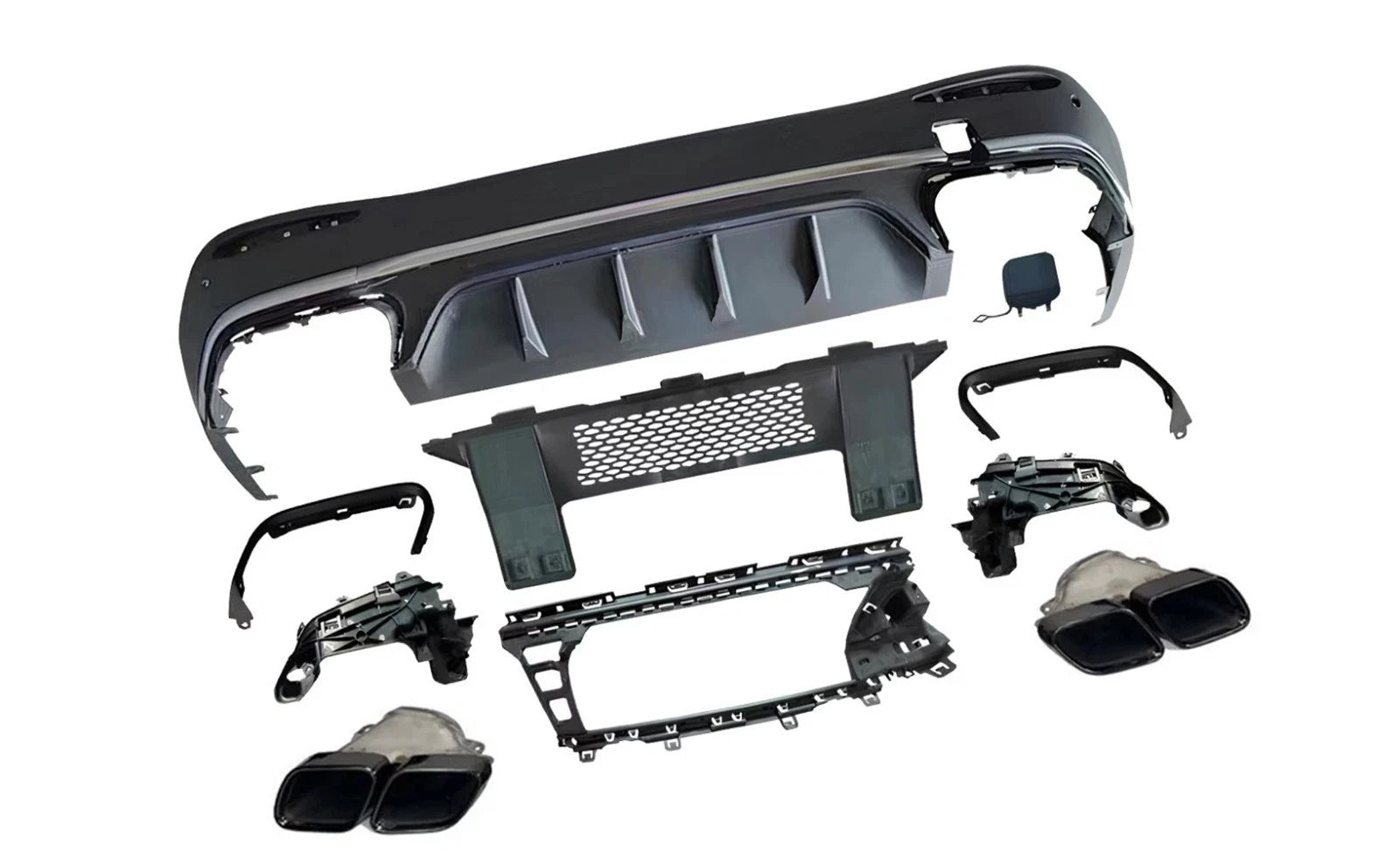 FOR MERCEDES GLC X254 GLC63 AMG FRONT SPLITTER LIP DIFFUSER BUMPER BLACK 22+