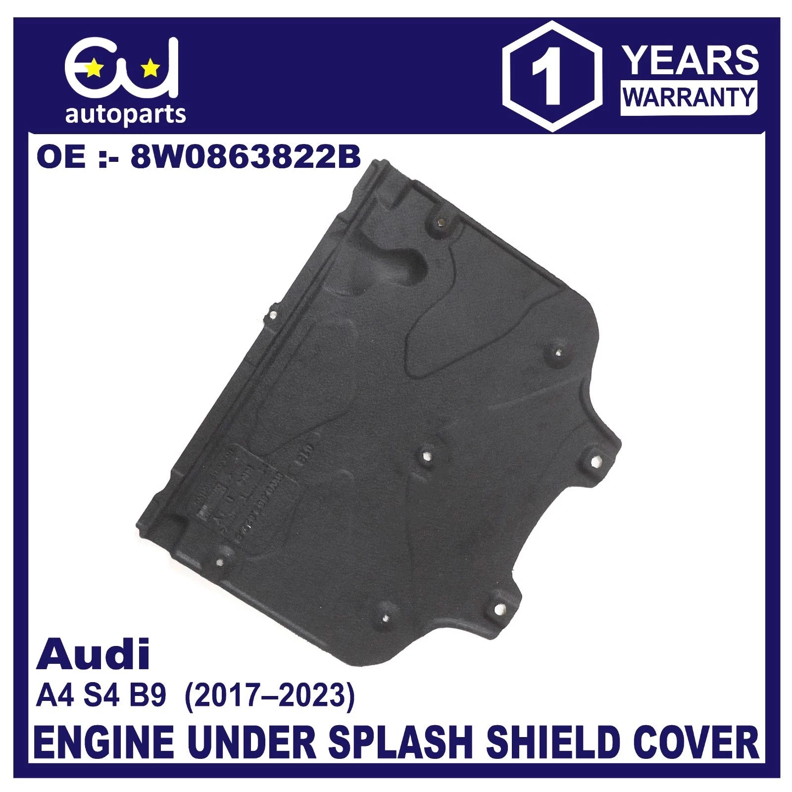 ENGINE UNDER SPLASH SHIELD COVER 8W0863822B FITS AUDI A4 S4 B9 2017-2023