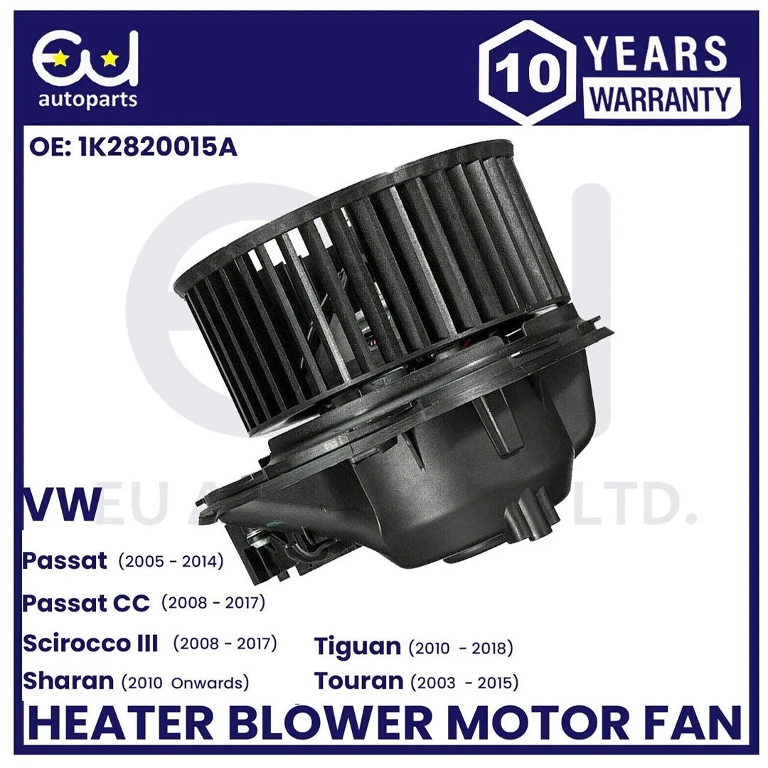 HEATER BLOWER MOTOR FAN FOR VW PASSAT 2005-2014 CC SCIROCCO SHARAN TIGUAN TOURAN