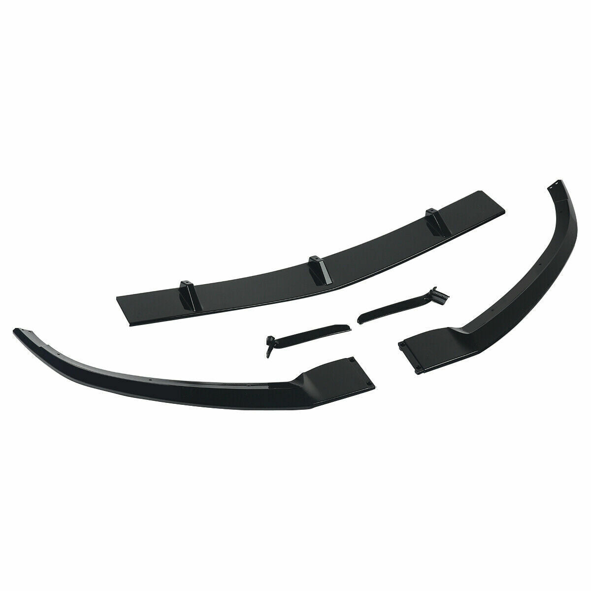 FRONT SPLITTER LIP SPOILER FOR MERCEDES C CLASS W205 C205 AMG GLOSS BLACK 2015+