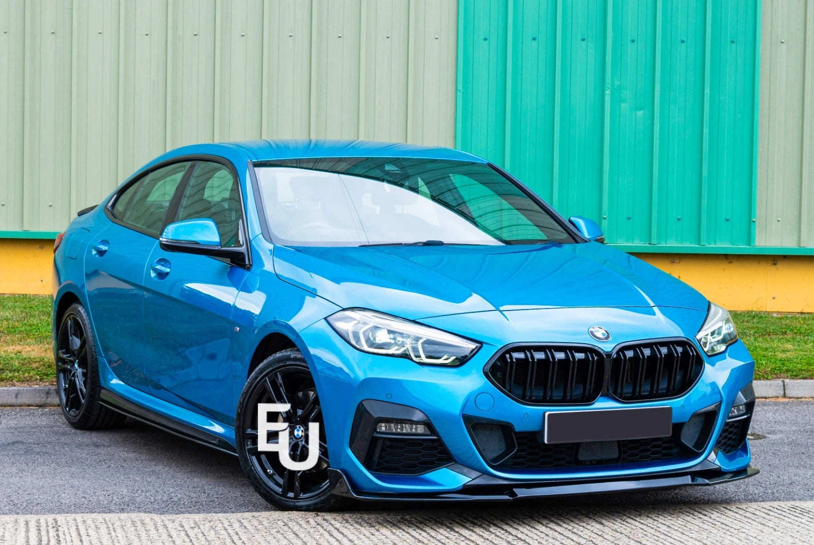 FOR BMW 2 SERIES GRAN COUPE F44 FRONT LIP SPLITTER GLOSS BLACK 2020+