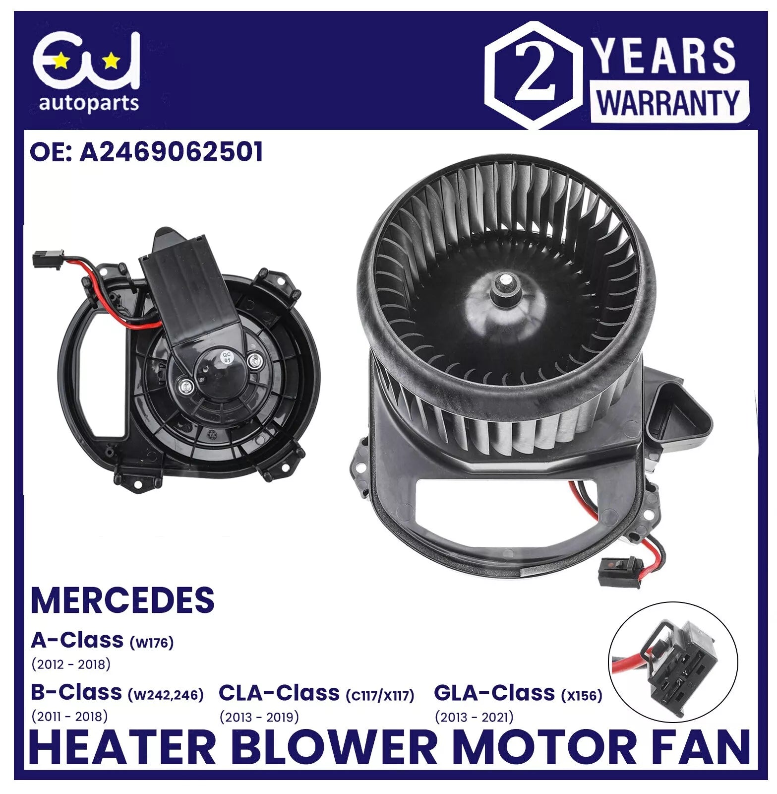 HEATER BLOWER MOTOR FAN FOR MERCEDES A B GLA CLA CLASS W176 W246 X156 C177 X117