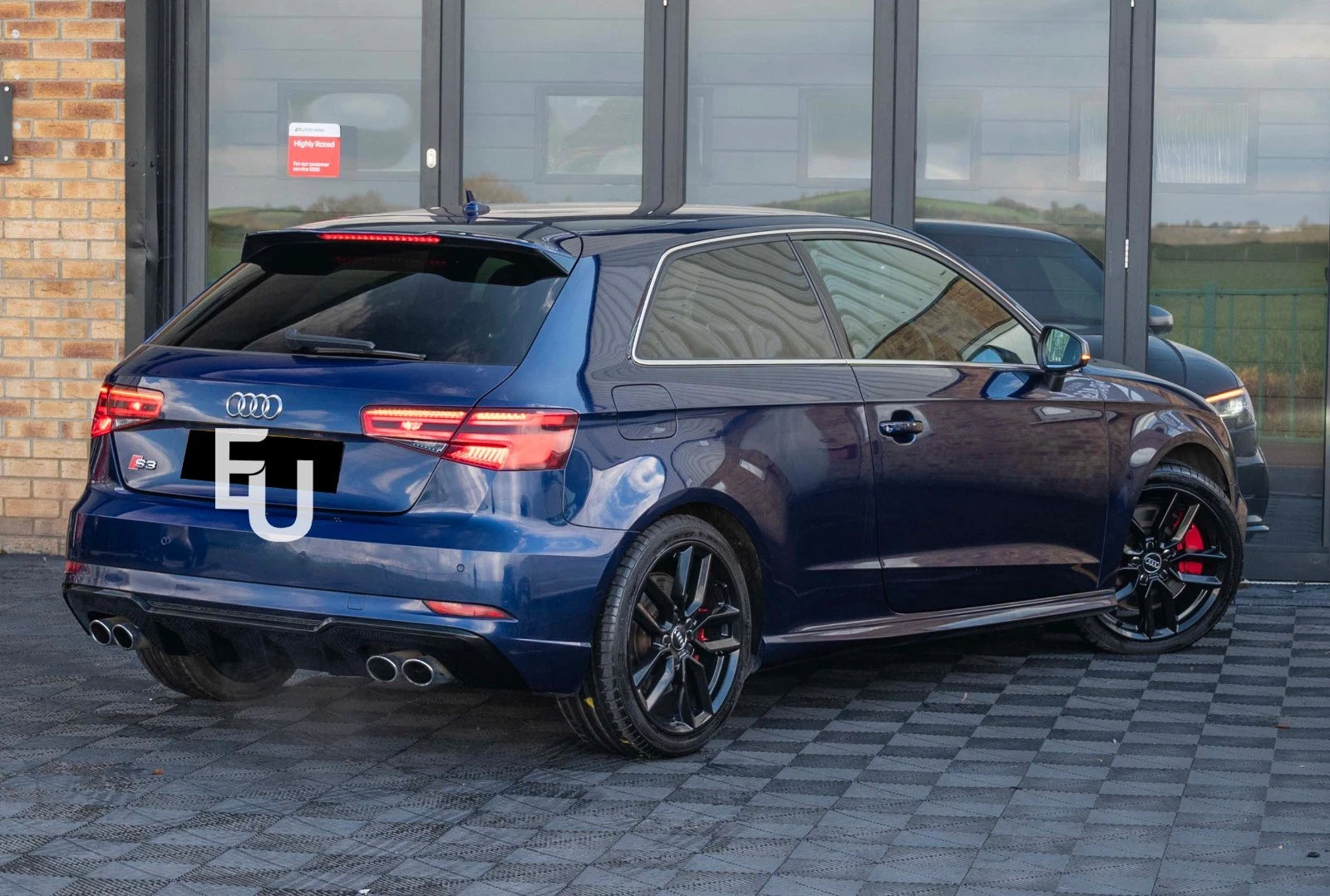 REAR DIFFUSER FOR AUDI A3 S-LINE S3 8V SPORTBACK HATCHBACK FACELIFT GLOSS 17-20