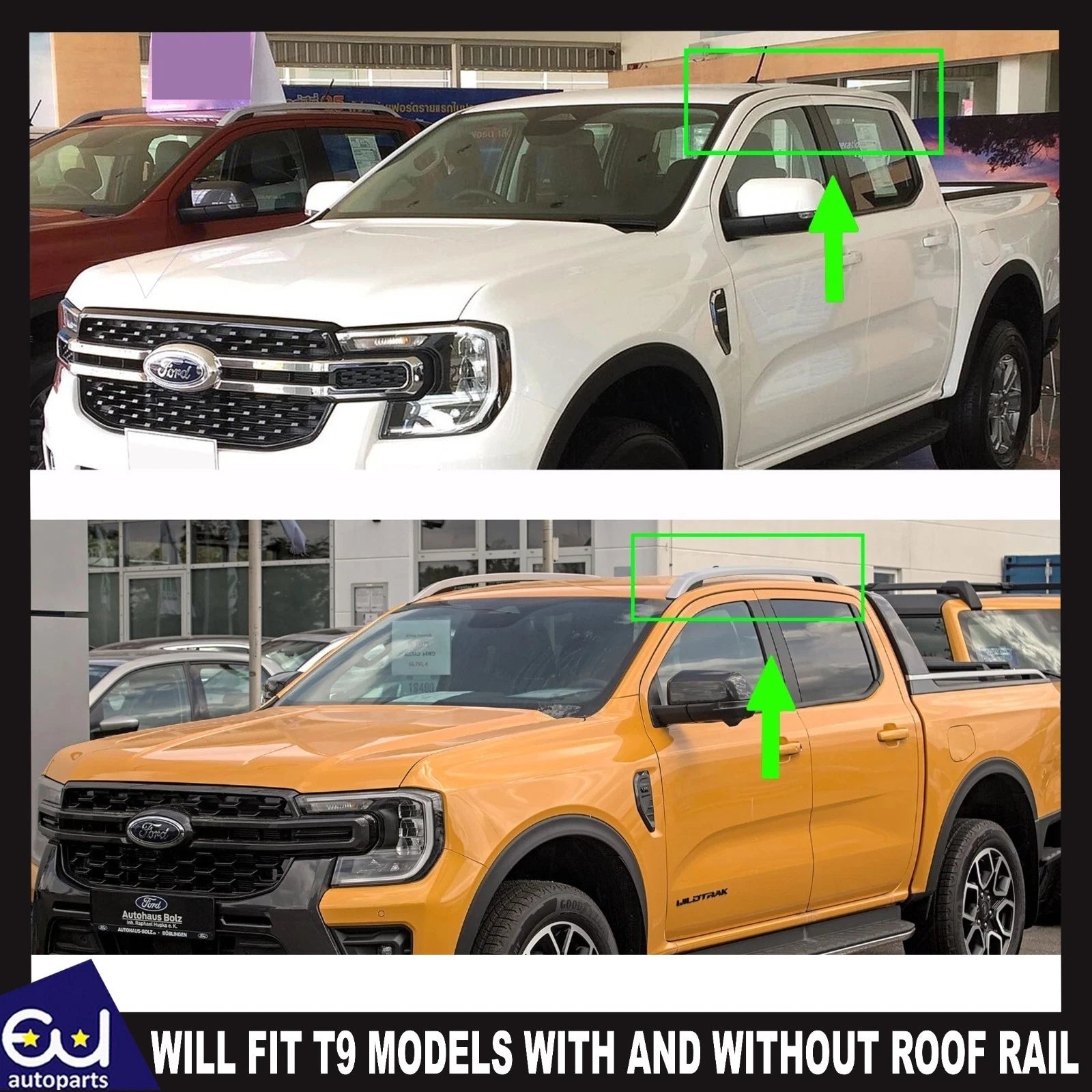 ROOF LED LIGHT BAR LAMP COVER LIGHTS SPOILER BLACK FOR FORD RANGER T9 2022 ON