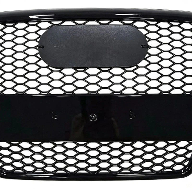 FRONT HONEYCOMB GRILL RS6 STYLE GRILLE GLOSS BLACK FOR AUDI A6 2004-2011