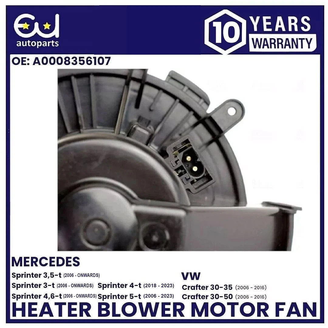 HEATER BLOWER MOTOR FAN FOR MERCEDES SPRINTER W906 906 VW CRAFTER 2006+ LHD/RHD