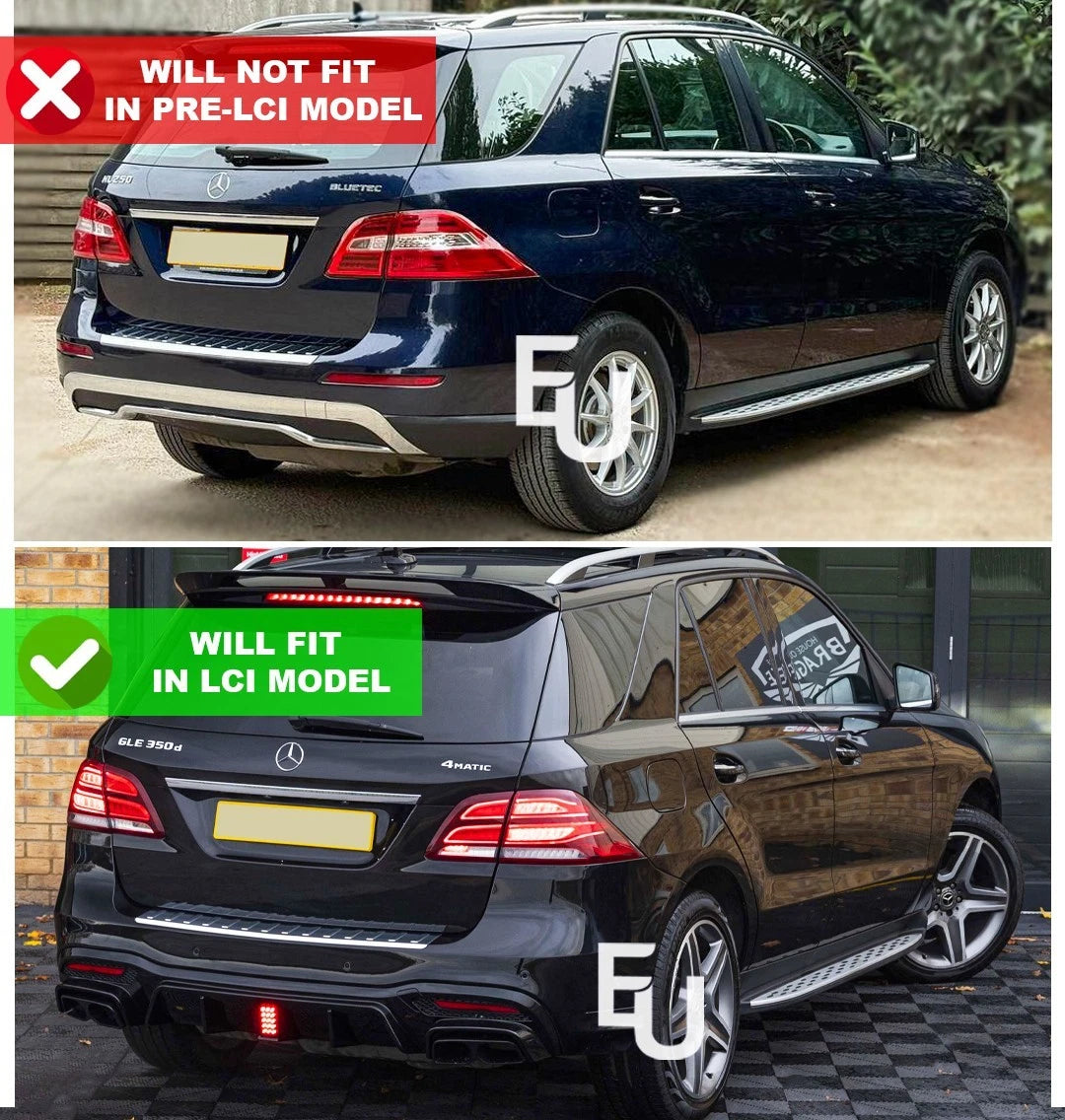 FOR MERCEDES W166 GLE CLASS INNER DRIVER SIDE TAIL LIGHT LAMP RIGHT 2016-2019