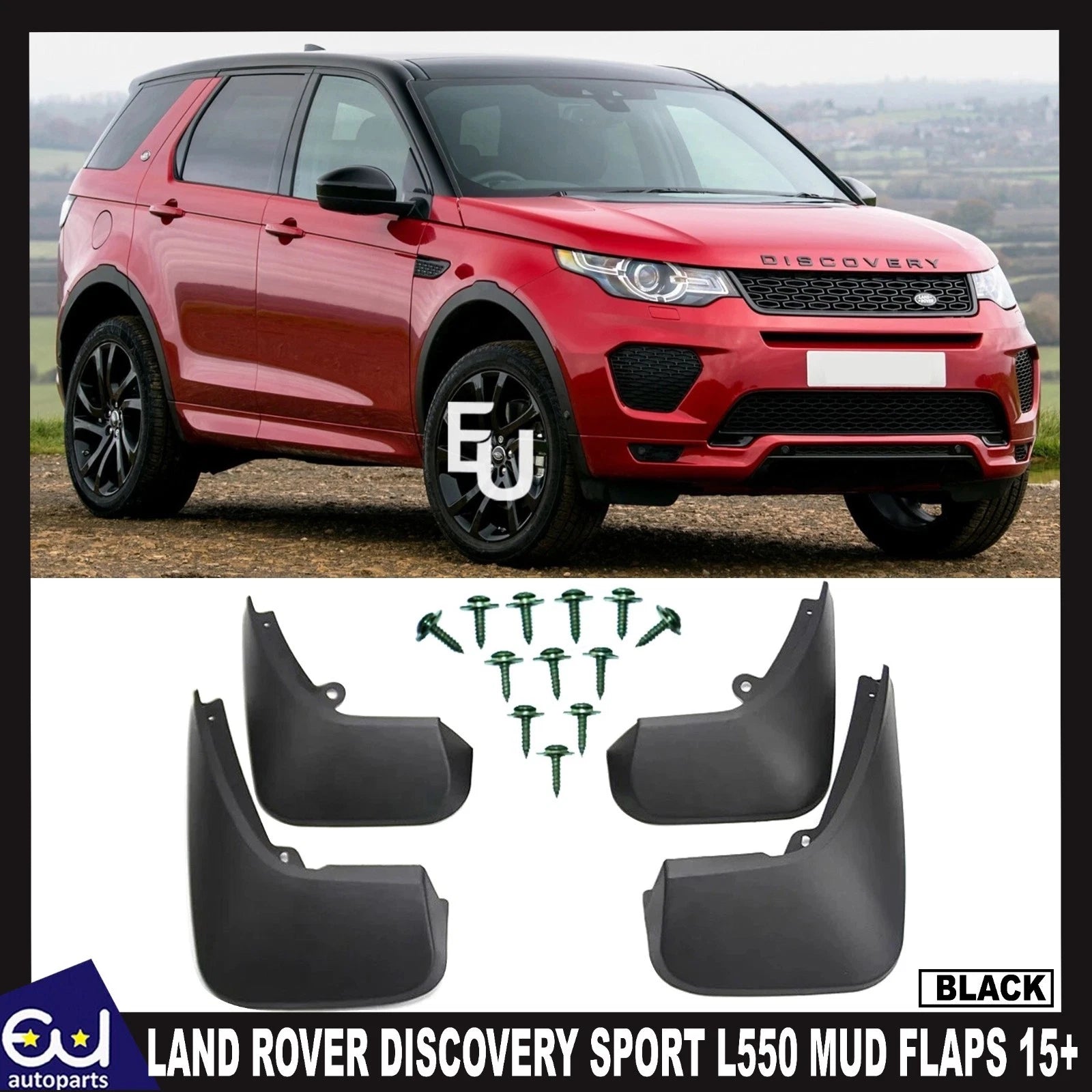 FOR LAND ROVER DISCOVERY SPORT L550  FRONT & REAR MUDFLAP SET MUD FLAPS KIT 15+
