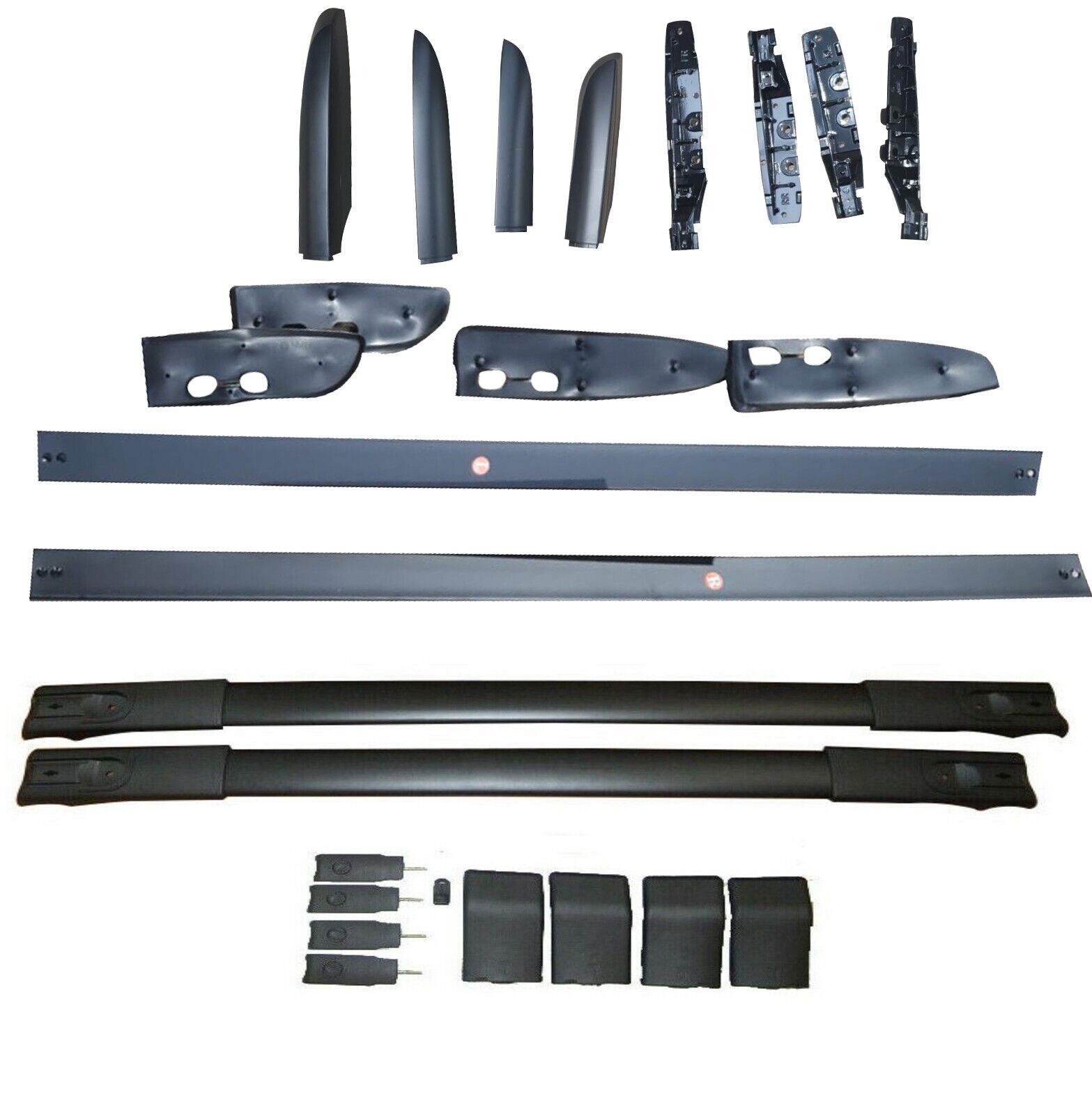 FOR TOYOTA RAV MK4 4 2012-2019 BLACK ALUMINIUM ROOF RAILS RAIL AND CRO